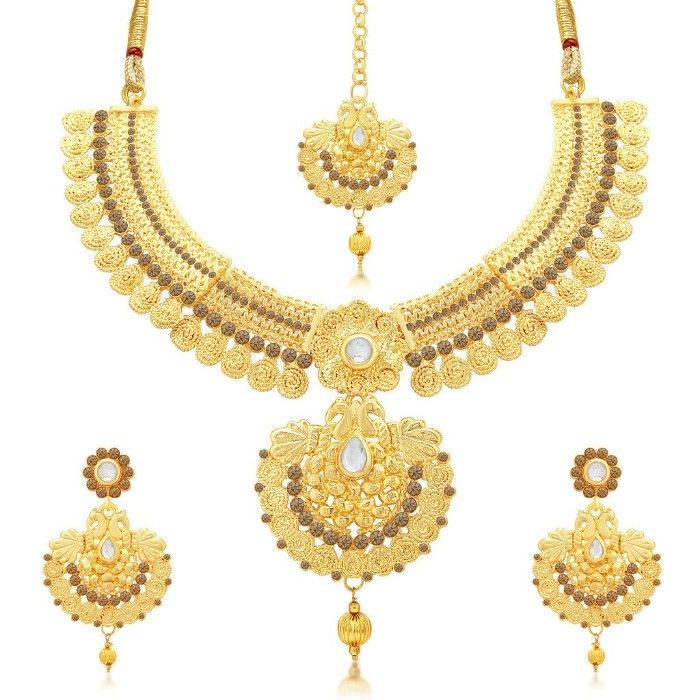 Sukkhi modish sales gold plated necklace