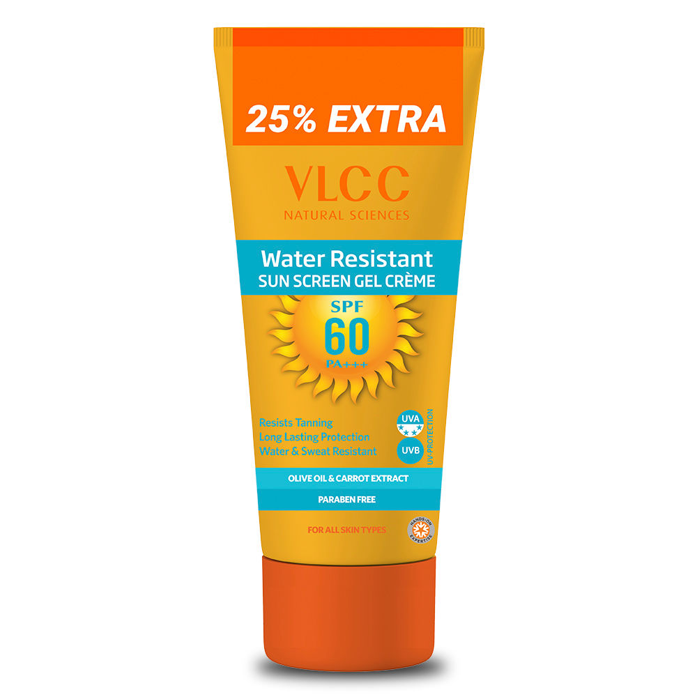 Buy VLCC Water Resistant SPF60 Sunscreen Gel Creme (100 g) - Purplle
