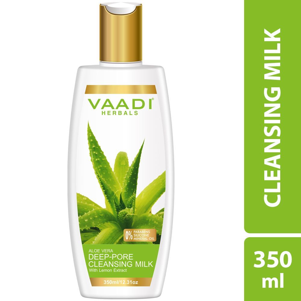 Buy Vaadi Herbals Aloevera Deep Pore Cleansing Milk With Lemon Extract (350 ml) - Purplle