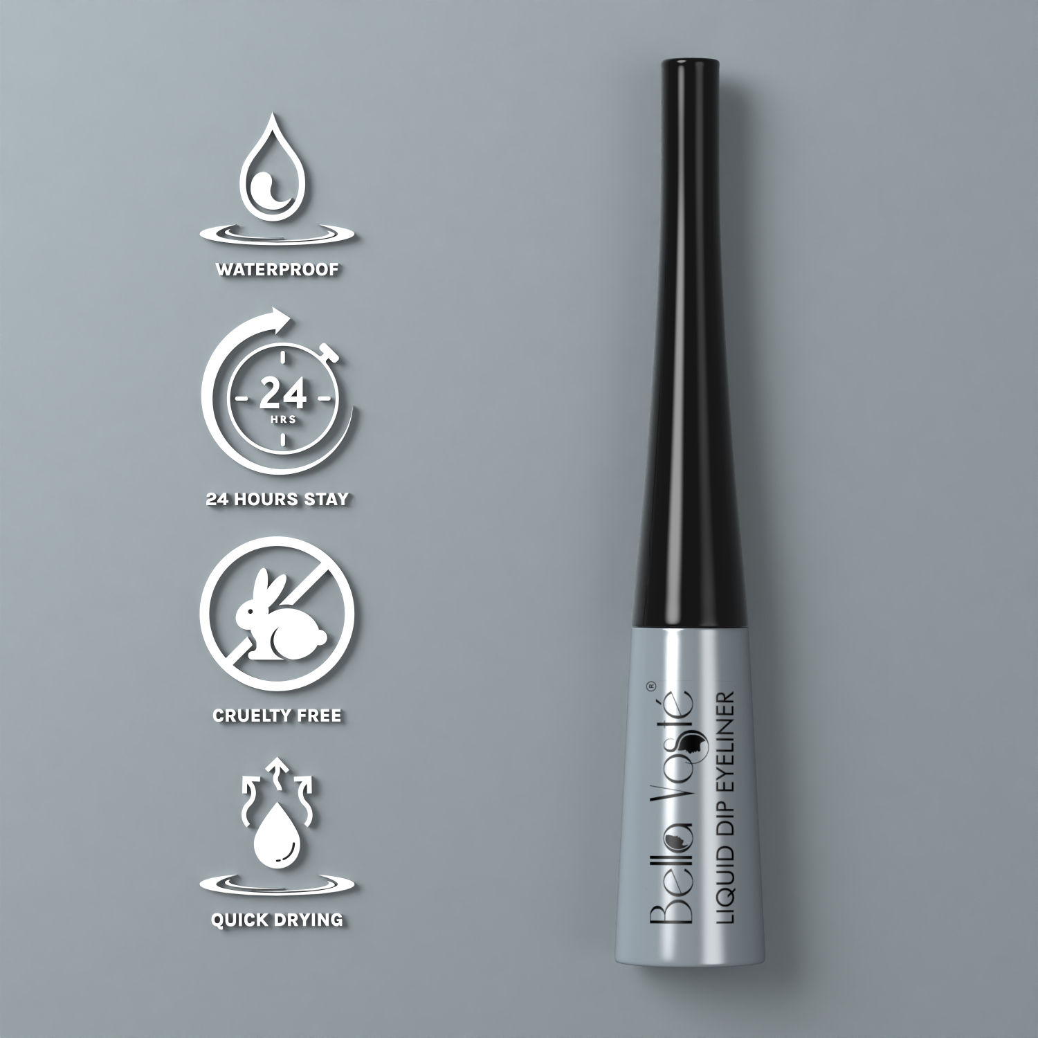 Buy Bella Voste Liquid Dip Eyeliner Silken Silver (06) (4 ml) - Purplle