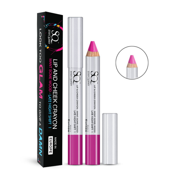 Buy Stay Quirky Lip and Cheek Crayon, Pink, Want Some Wood - Late Night Shift 1 (2.29 g) - Purplle