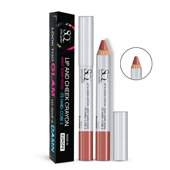 Buy Stay Quirky Lip and Cheek Crayon, Nude, Want Some Wood - It's Hard Core 3 (2.29 g) - Purplle