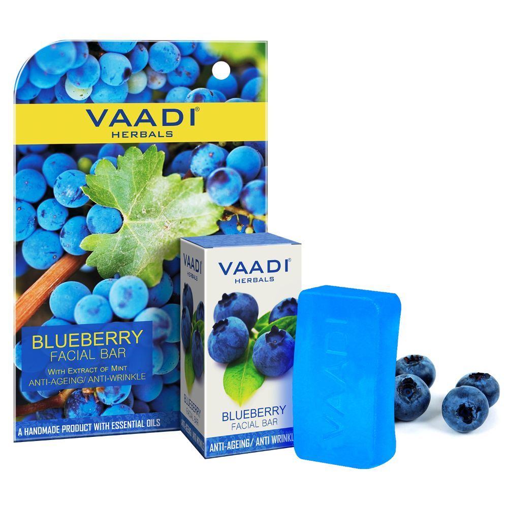 Buy Vaadi Herbals Blueberry Facial Bar with Extract of Mint (25 g) - Purplle