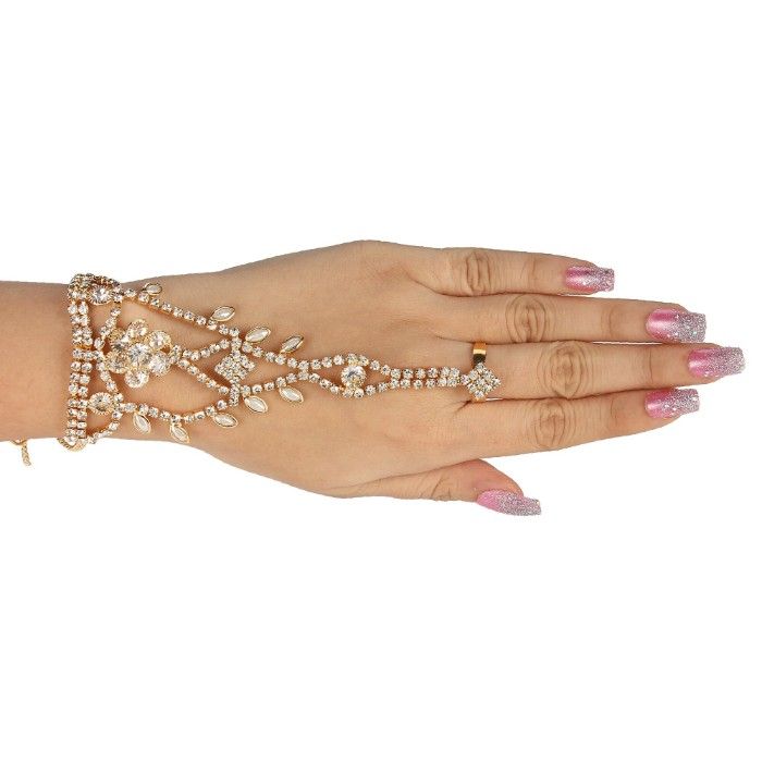 Buy Kord Store Crystal Stone Glittering Ring Bracelet for Women and Girls KSRCB40019 - Purplle