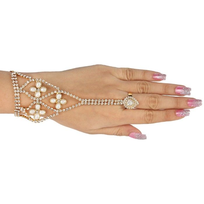 Buy Kord Store Crystal Stone Glittering Ring Bracelet for Women and Girls KSRCB40022 - Purplle