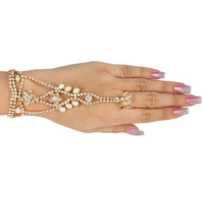 Buy Kord Store Crystal Stone Glittering Ring Bracelet for Women and Girls KSRCB40023 - Purplle
