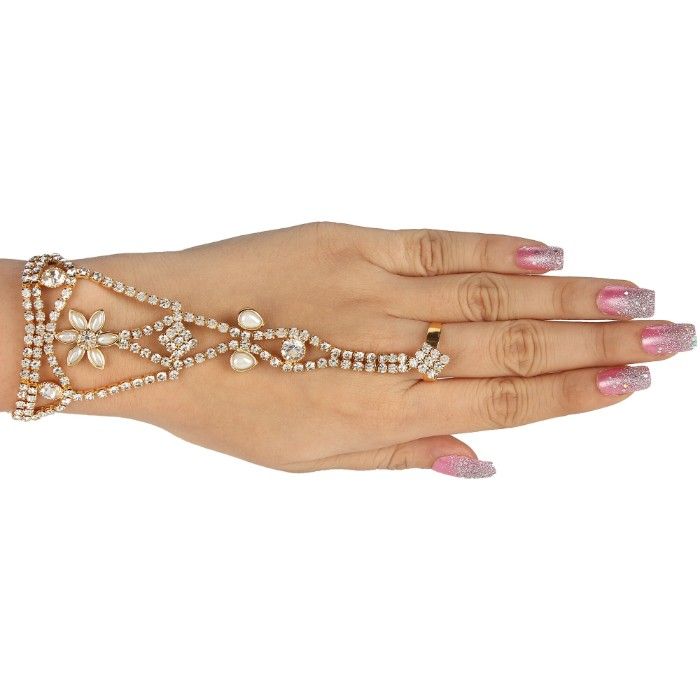 Buy Kord Store Crystal Stone Glittering Ring Bracelet for Women and Girls KSRCB40024 - Purplle