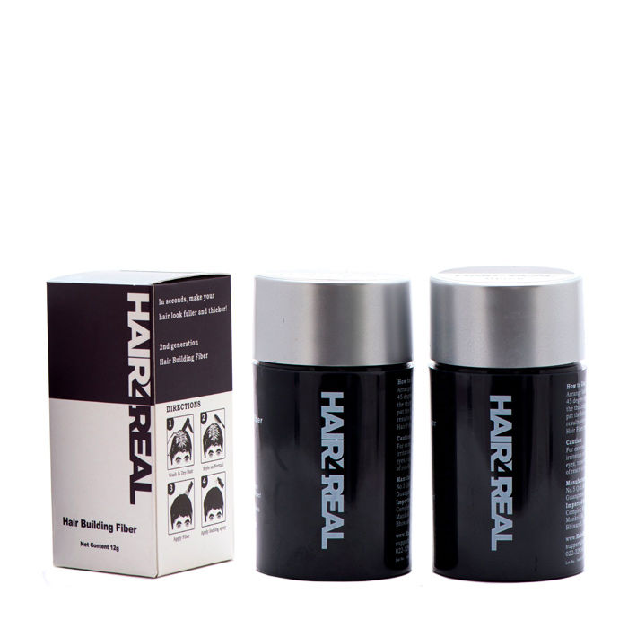 Buy Hair4Real Hair Thickening Fiber Black (12 g x 2) (Pack of 2) - Purplle