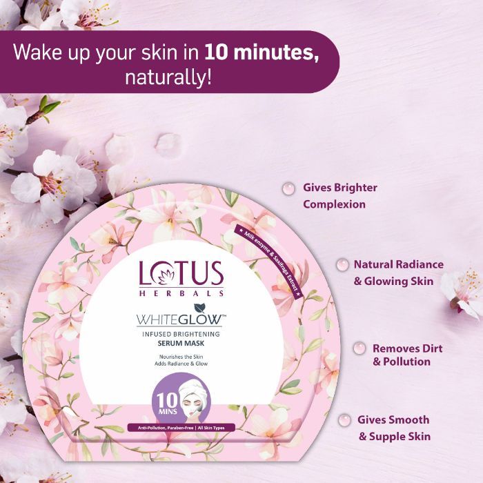 Buy Lotus Herbals Whiteglow Infused Brightening  Serum Mask - Purplle