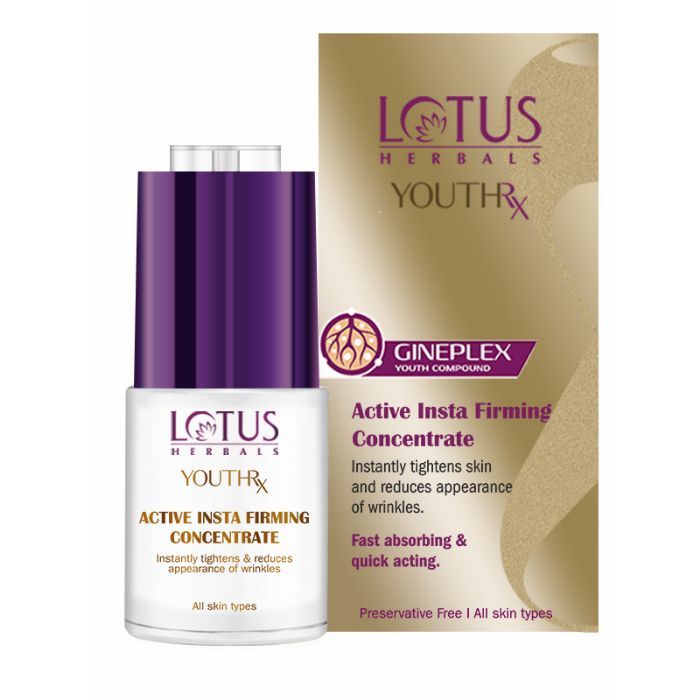 Buy Lotus Herbals YouthRx Active Insta Firming Concentrate | Anti Ageing | Skin Tightening | Preservative Free | 20g - Purplle