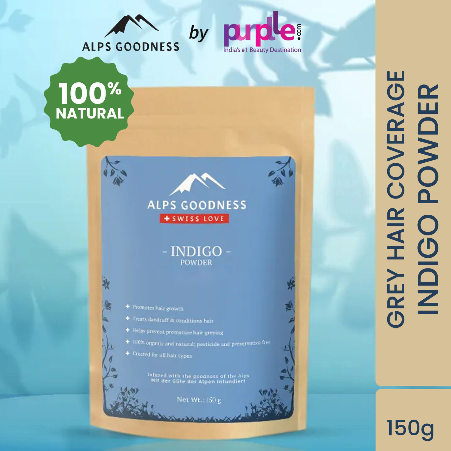 Buy Alps Goodness Powder - Indigo (150 gm) - Purplle