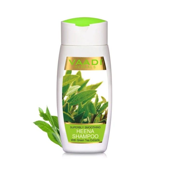 Buy Vaadi Herbals Superbly Smoothing Heena Shampoo with Green Tea Extracts (110 ml) - Purplle