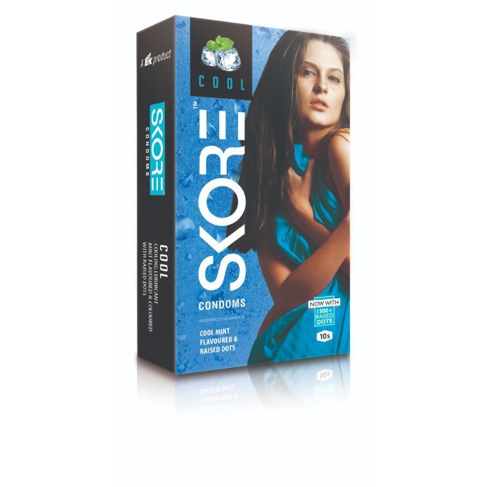 Buy Skore Condoms Cool 10's with 1500+ Raised Dots - Purplle