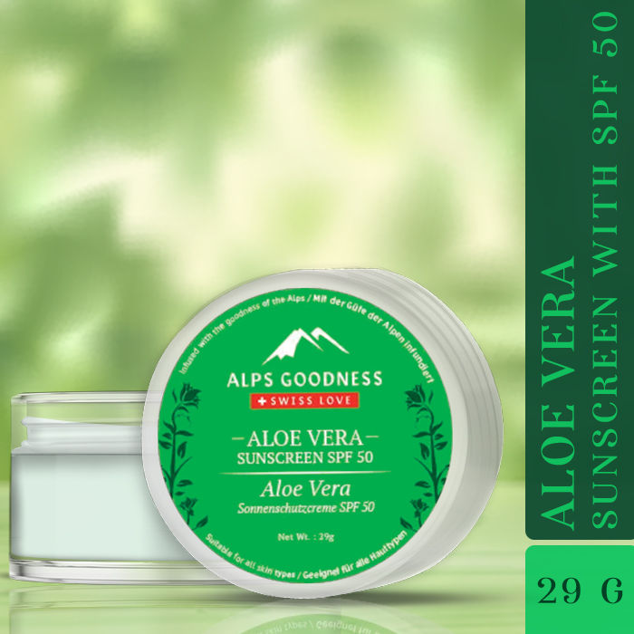 Buy Alps Goodness Sunscreen with SPF 50 - Aloe Vera (29 gm) - Purplle