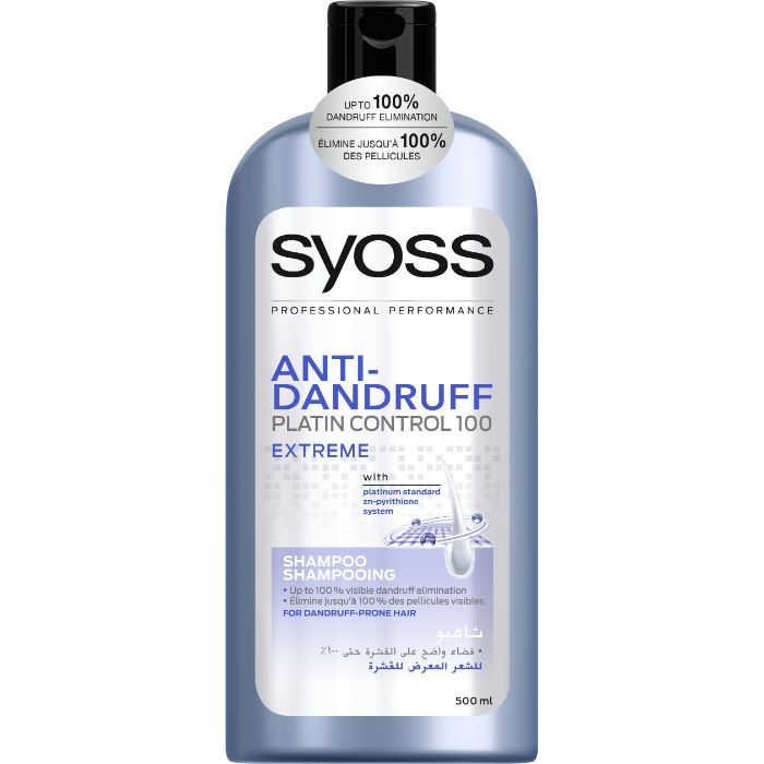 Buy Schwarzkopf Syoss Anti-Dandruff Platin Control 100 Extreme Shampoo (500 ml) - Purplle