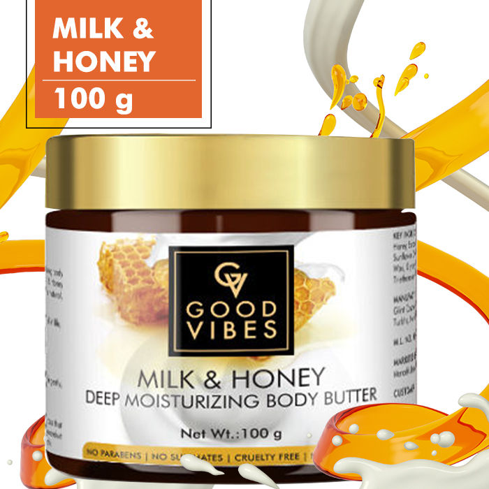 Buy Good Vibes Deep Moisturizing Body Butter - Milk & Honey (100 gm) - Purplle