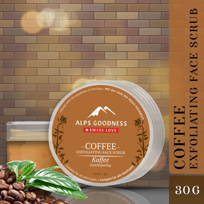 Buy Alps Goodness Exfoliating Face Gel Scrub - Coffee (30 gm) - Purplle