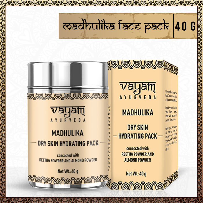 Buy Vayam Ayurveda Madhulika Dry Skin Hydrating Face Pack concocted with Reetha Powder and Almond Powder (40 g) | Ayurvedic | Natural | Herbal | Pure | Sulphate free | Paraben Free - Purplle