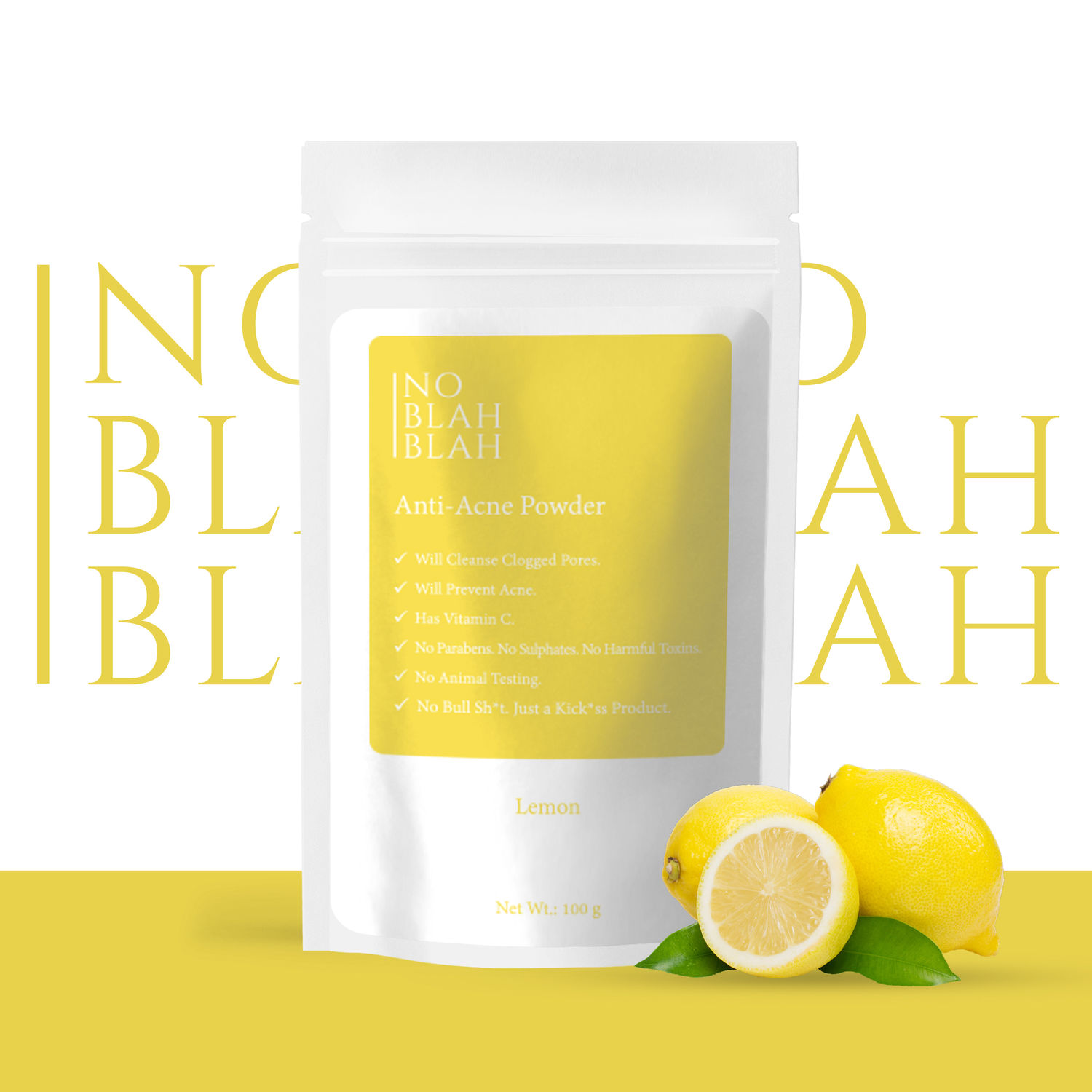 Buy No Blah Blah Anti-Acne Powder - Lemon (100 g) - Purplle