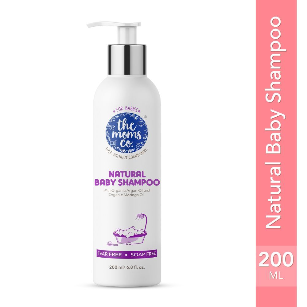 Buy The Moms Co. Tear-Free Natural Baby Shampoo| Australia-Certified Toxin-Free | Cleans & Conditions Hair | With Organic Argan Oil, Moringa Oil & Coconut-based Cleansers- 200 ml - Purplle