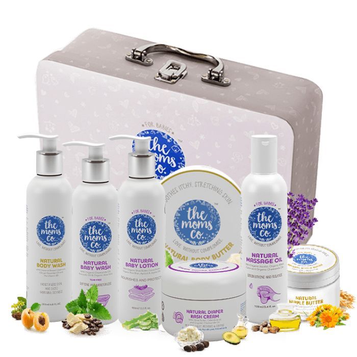 Buy The Moms Co. Mom And Baby Care Essentials With Suitcase Gift Box - Purplle
