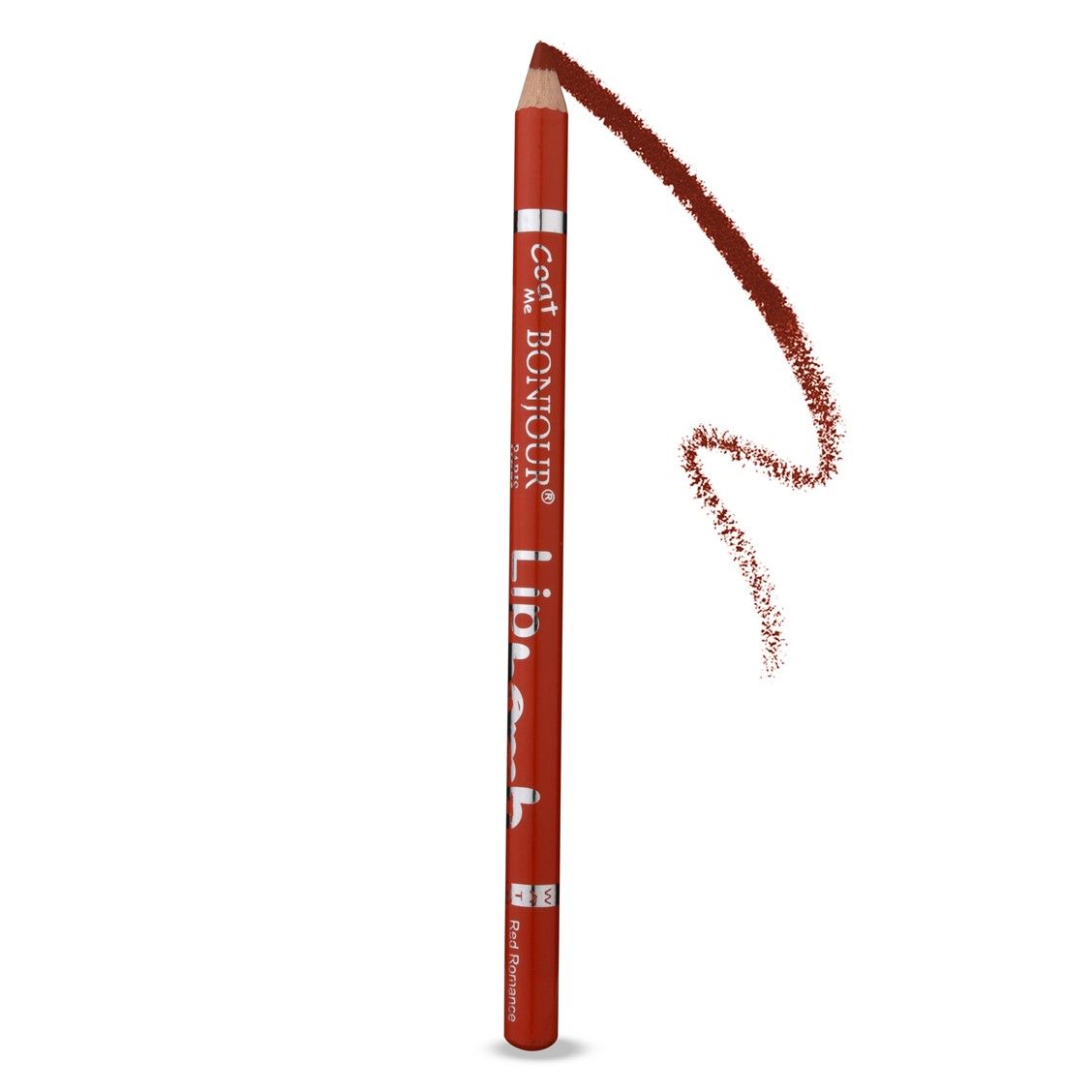 Buy Bonjour Paris Coat Me Re-Define SmudgeProof Matte Outline Lip Liner Pencil, Red Romance (1.9 g) - Purplle