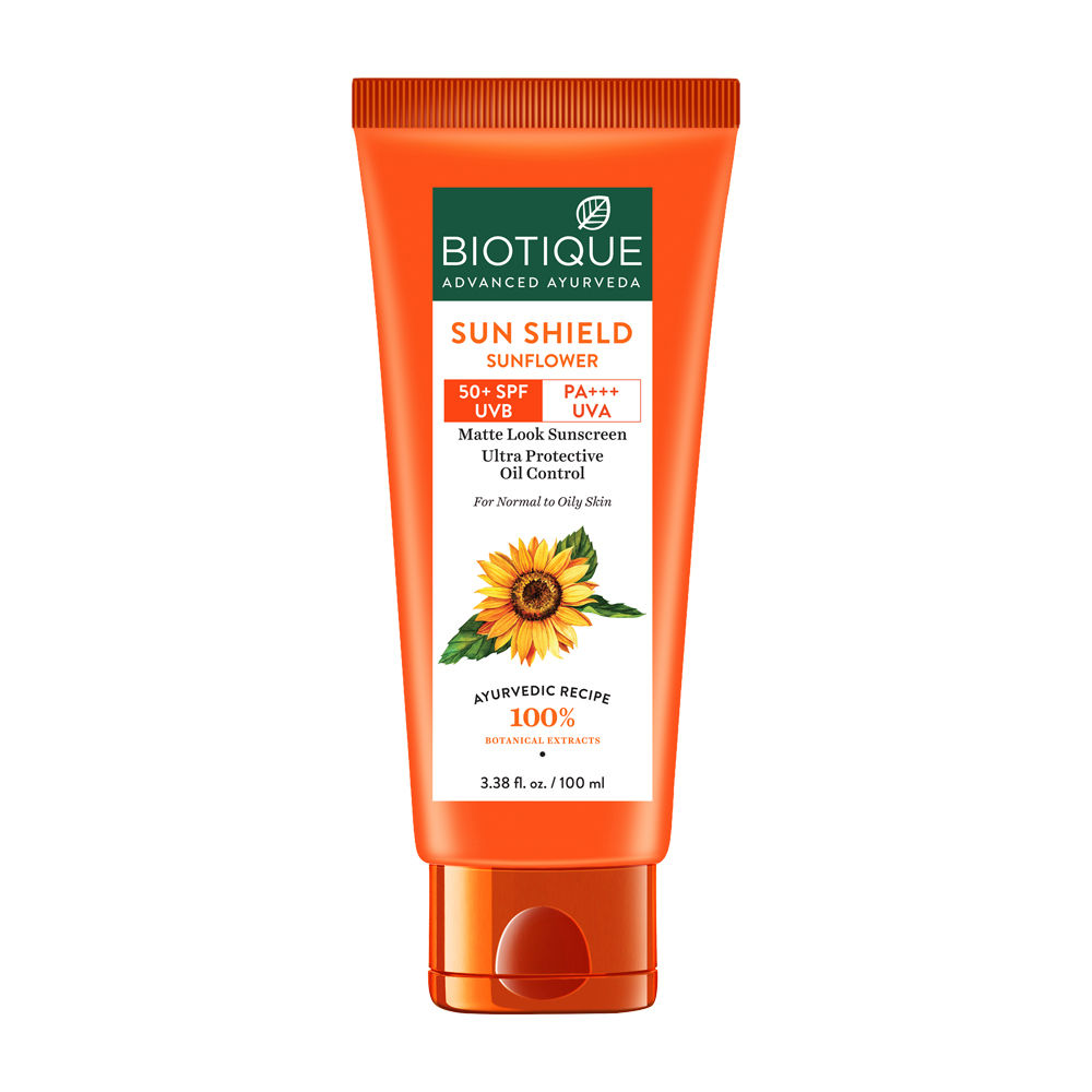 Buy Biotique Bio Sunflower Matte Gel Sunscreen SPF 50 UVB/UVA PA+++ (100 ml) - Purplle