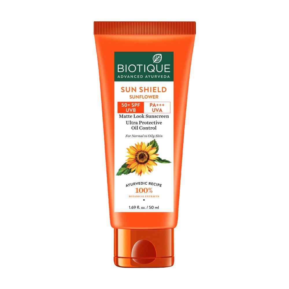 Buy Biotique Bio Sunflower Matte Gel Sunscreen SPF 50 UVB/UVA PA+++ (50 ml) - Purplle