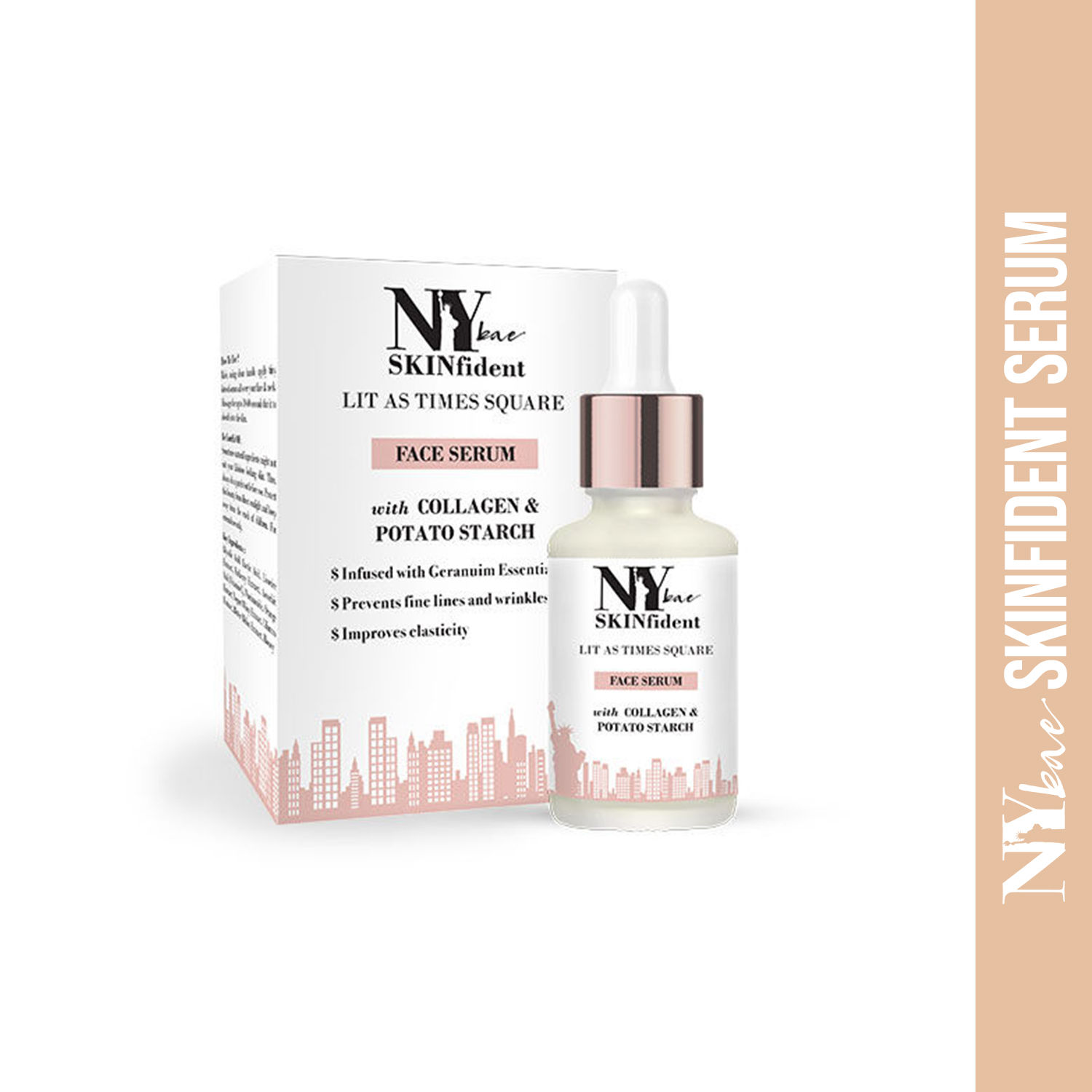 Buy NY Bae SKINfident Serum with Collagen & Potato Starch, Lit as Times Square (10 ml) - Purplle