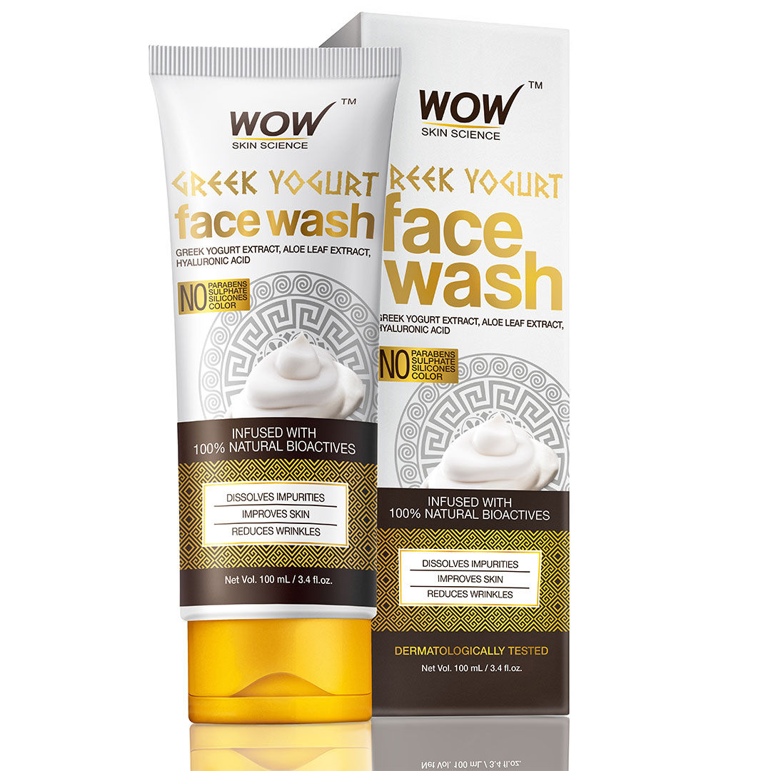 Buy WOW Skin Science Greek Yoghurt Face Wash (100 ml) - Purplle