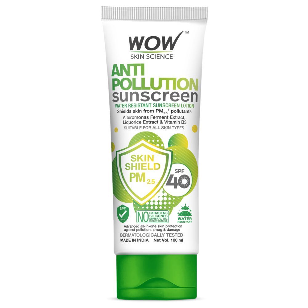 Buy WOW Skin Science Anti Pollution Sunscreen SPF 40 (100 ml) - Purplle