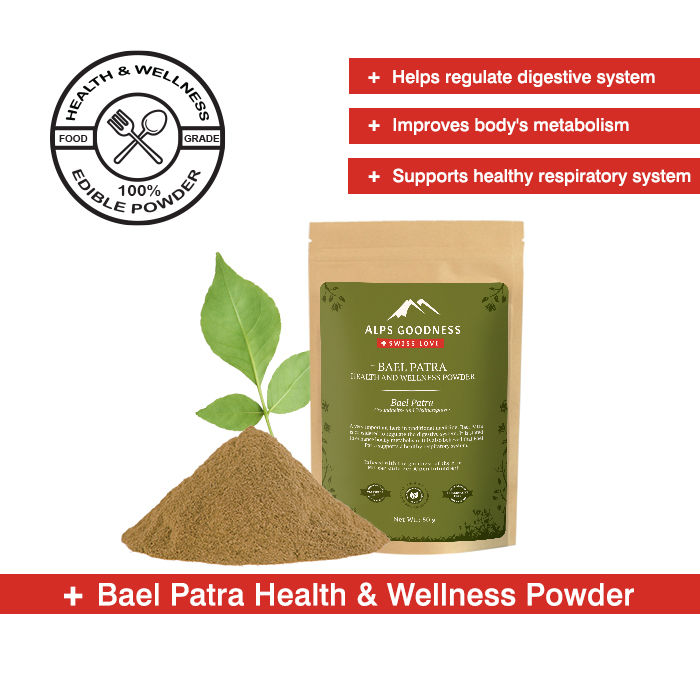 Buy Alps Goodness Health & Wellness Powder - Bael Patra (50 gm) to Enhance Overall Well-Being - Purplle