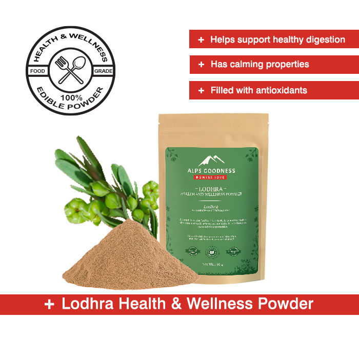 Buy Alps Goodness Health & Wellness Supplement Powder - Lodhra (50 gm) to Enhance Overall Well-Being - Purplle