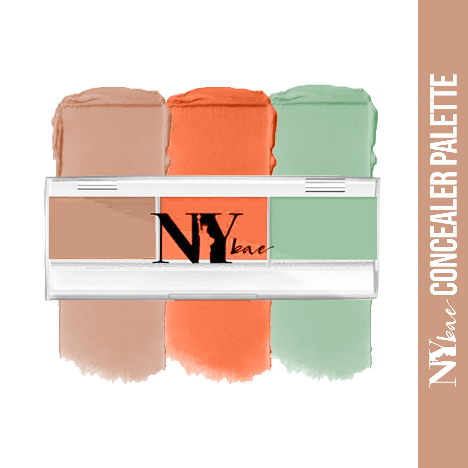 Buy NY Bae Concealer Palette with Orange & Green Color Corrector, For Dusky Skin, Maskin' at Manhattan - Ivory like Empire State Building 4 (1.5 g X 3) - Purplle