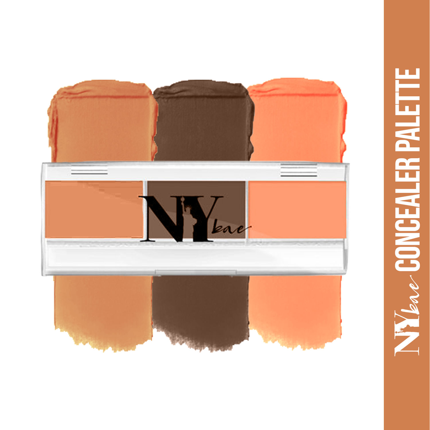 Buy NY Bae Concealer Palette with Contour & Orange Color Corrector, For Dusky Skin, Maskin' at Manhattan - Caramel Pulitzer Light Show 10 (1.5 g X 3) - Purplle