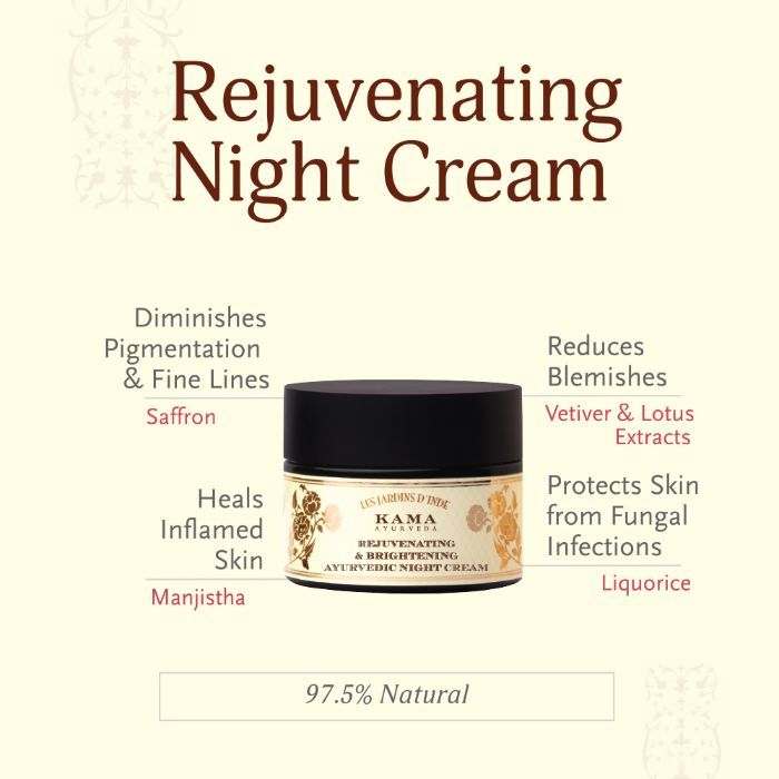Buy Kama Ayurveda Rejuvenating And Brigtening Ayurvedic Night Cream (25 g) - Purplle