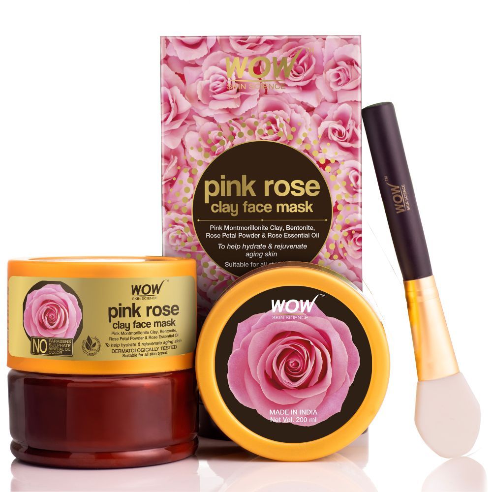 Buy WOW Skin Science Pink Rose Clay Face Mask (200 ml) - Purplle