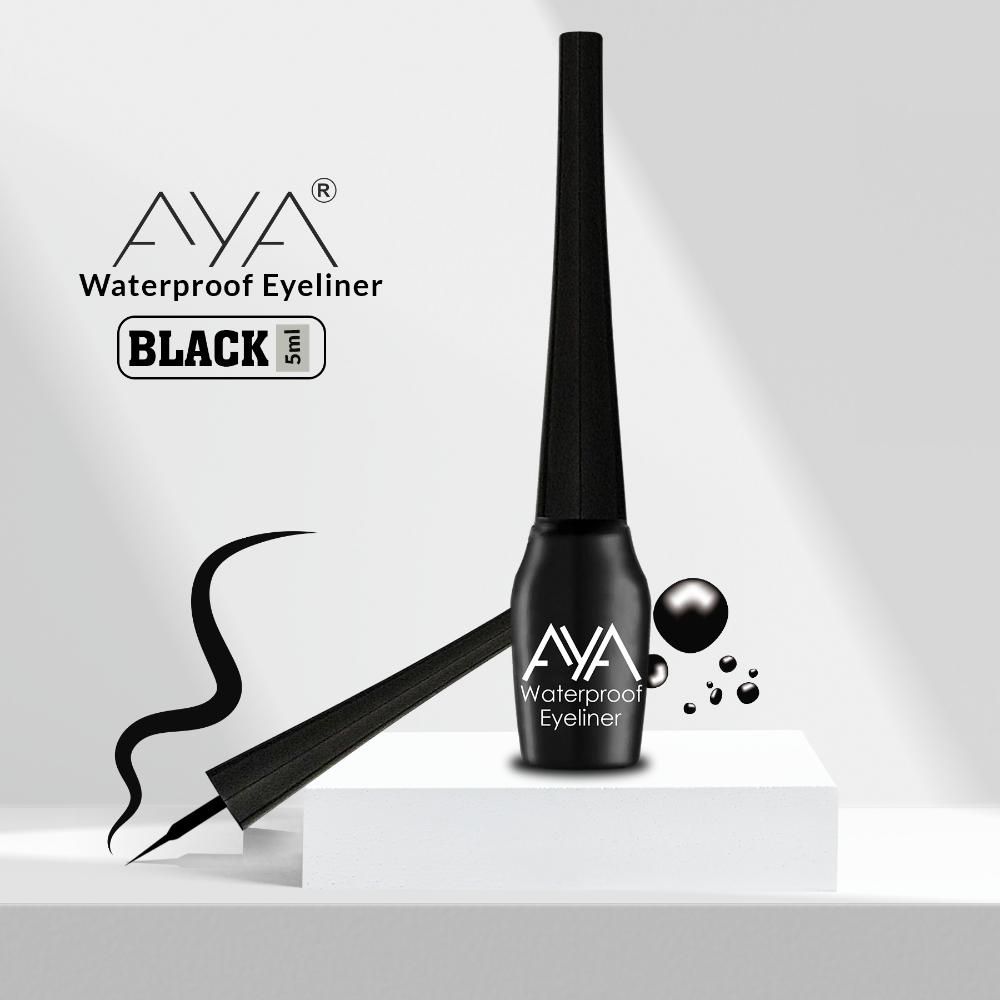 Buy AYA Waterproof Eyeliner, Black (5 ml) - Purplle