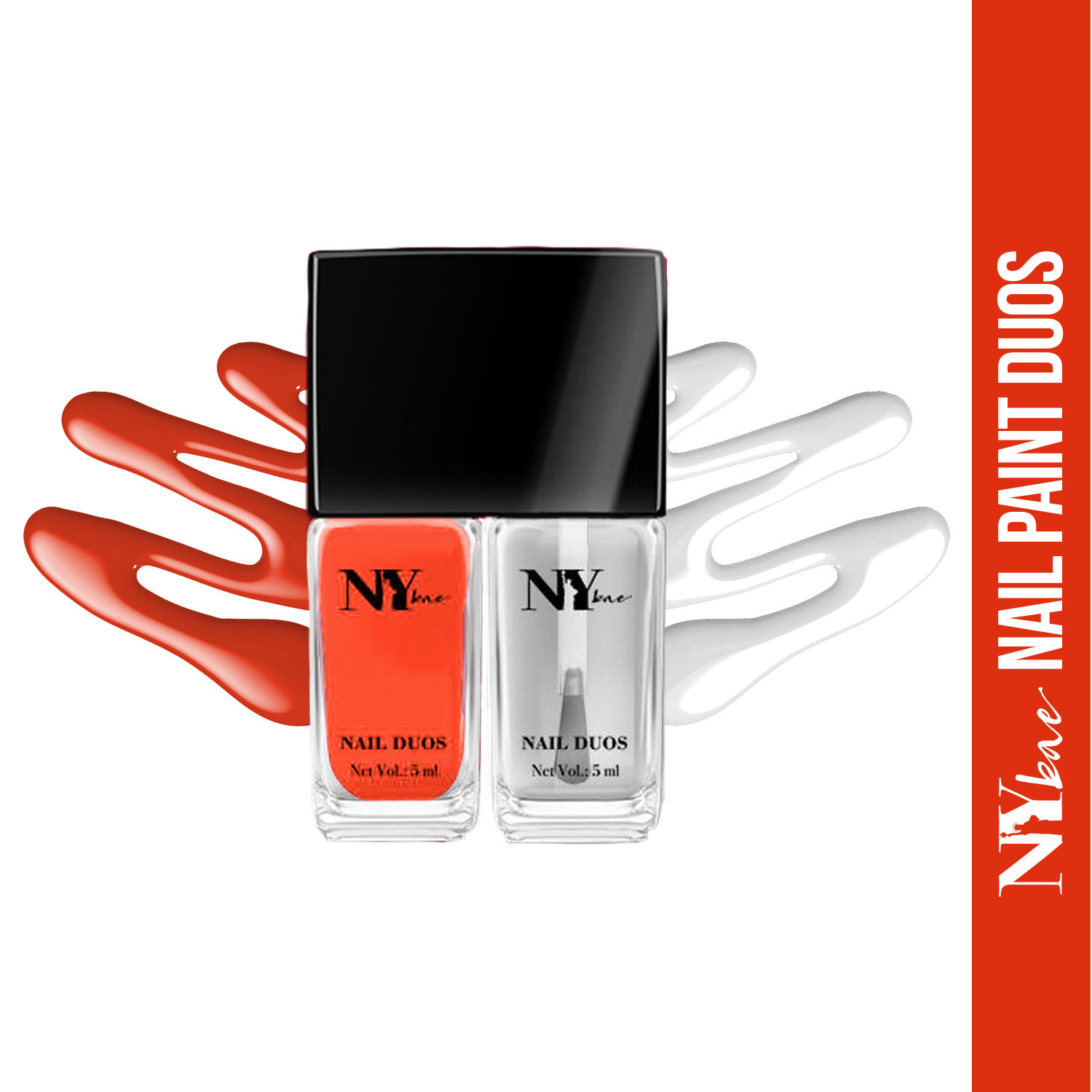 Buy NY Bae Nail Paint Duos, Orange Creme Polish with Mattifying Top Coat - Ramen Date (5 ml + 5 ml) - Purplle