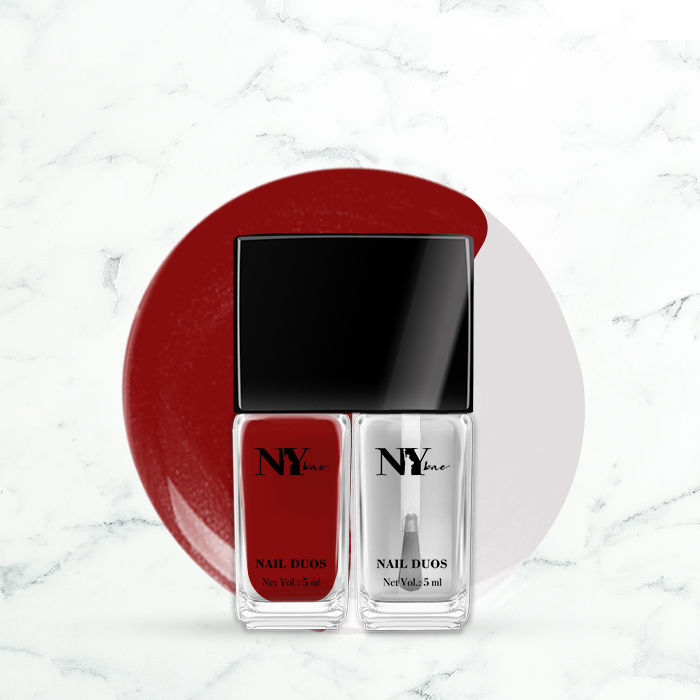 Buy NY Bae Nail Paint Duos, Red Creme Polish with Mattifying Top Coat - Beet Salad Date (5 ml + 5 ml) - Purplle