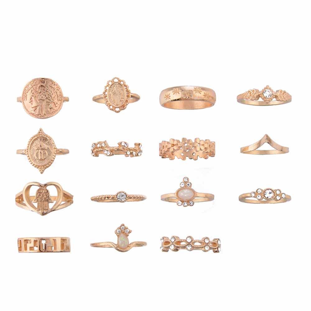 Buy Ferosh Darcia Golden Ring Set - Purplle