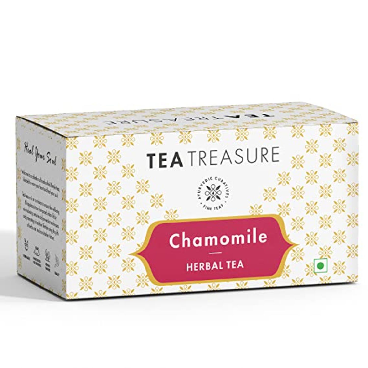 Buy Tea Treasure Pure Chamomile Tea - Calming & Soothing Sleep Tea for Stress and Anxiety - 1 Teabox (18 Pyramid Tea Bags) - Purplle