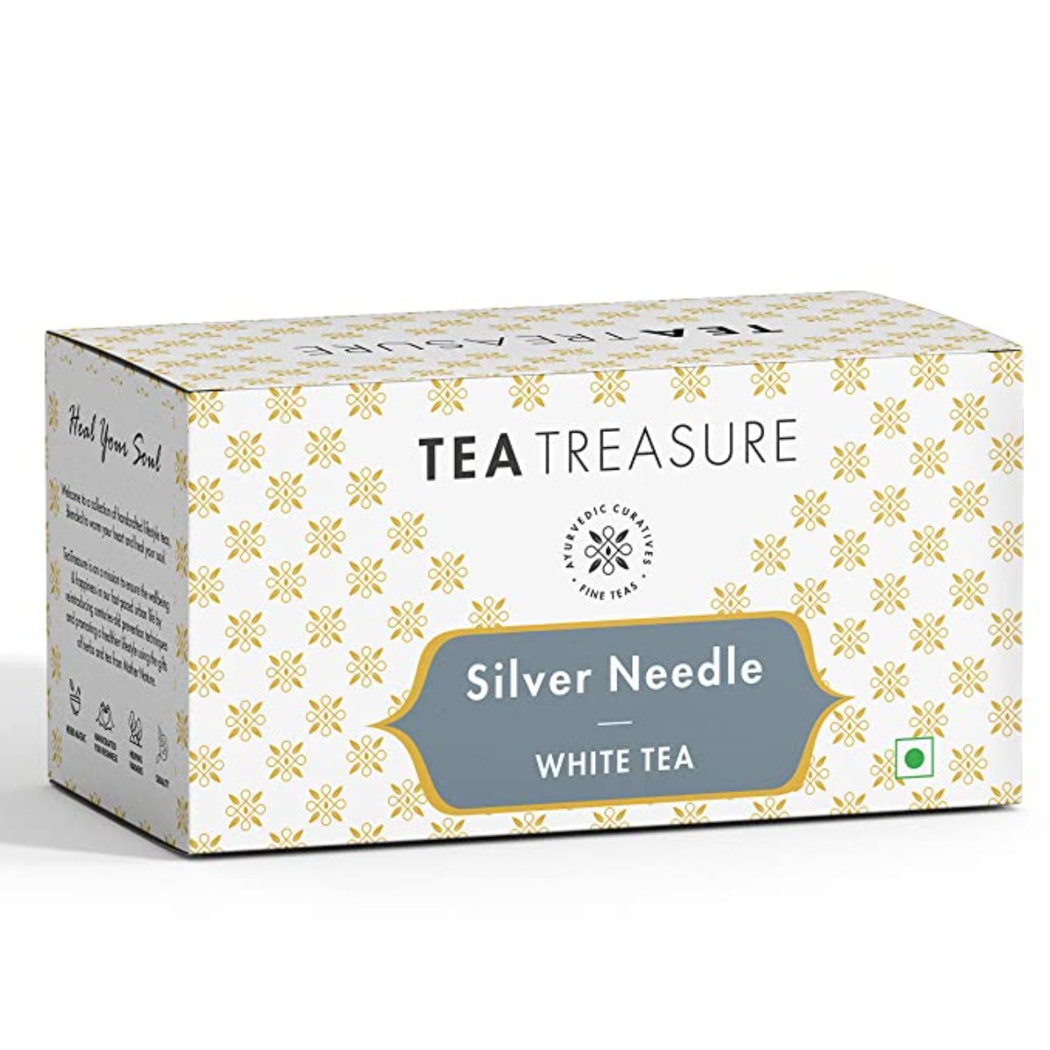 Buy Tea Treasure Darjeeling Silver Needle White Tea - Antioxidants rich & helps in Weight Management - 1 Teabox (18 Pyramid Tea Bags) - Purplle