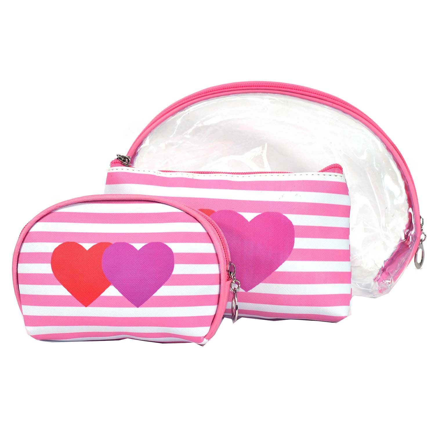 Buy Bonjour Paris Coat Me 3 pc Women's Cosmetic Bag / Makeup Pouch / Toiletry Kit - Baby Pink - Purplle