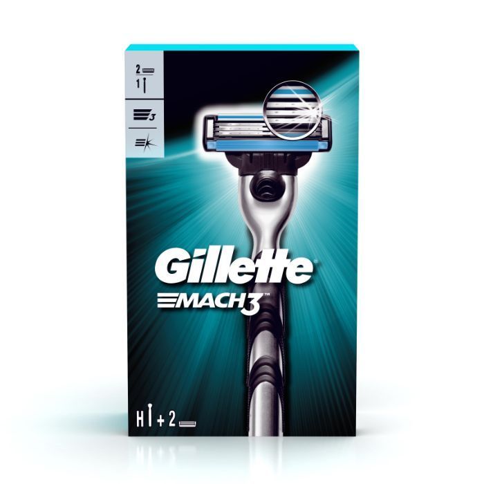 Buy Gillette Mach 3 Shaving razor + 1 shaving blade (Cartridge) - Purplle