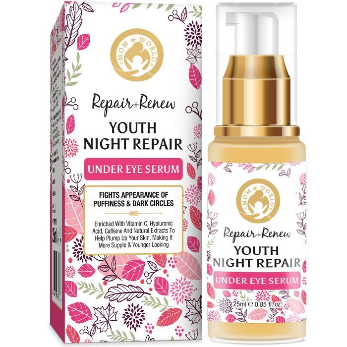 Buy Mom & World Repair + Renew Youth Night Repair Under Eye Serum, (25 ml) - Fights Appearance of Puffiness & Dark Circles - Purplle