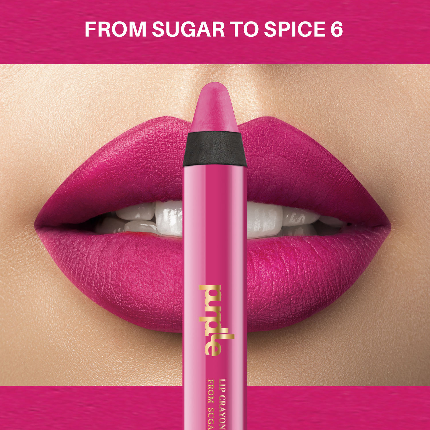 Buy Purplle Lip Crayon, Matte Mate, Pink - From Sugar to Spice 6 | Highly Pigmented | Smudgeproof | Transferproof | Lightweight | Long Lasting | Easy Application (2.8 g) - Purplle