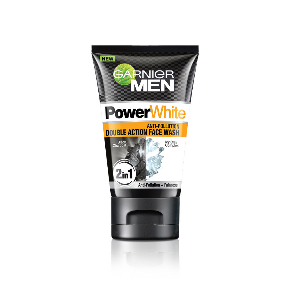 Garnier Men Turbo Bright Double Action Face Wash, Deep Cleansing