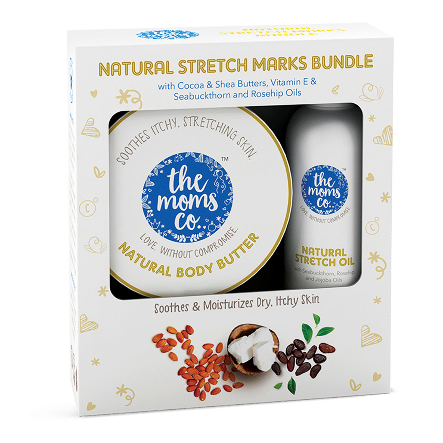 Buy The Moms Co. Stretch Marks Bundle with Body butter (200 g) and Strech oil (100 ml) - Purplle