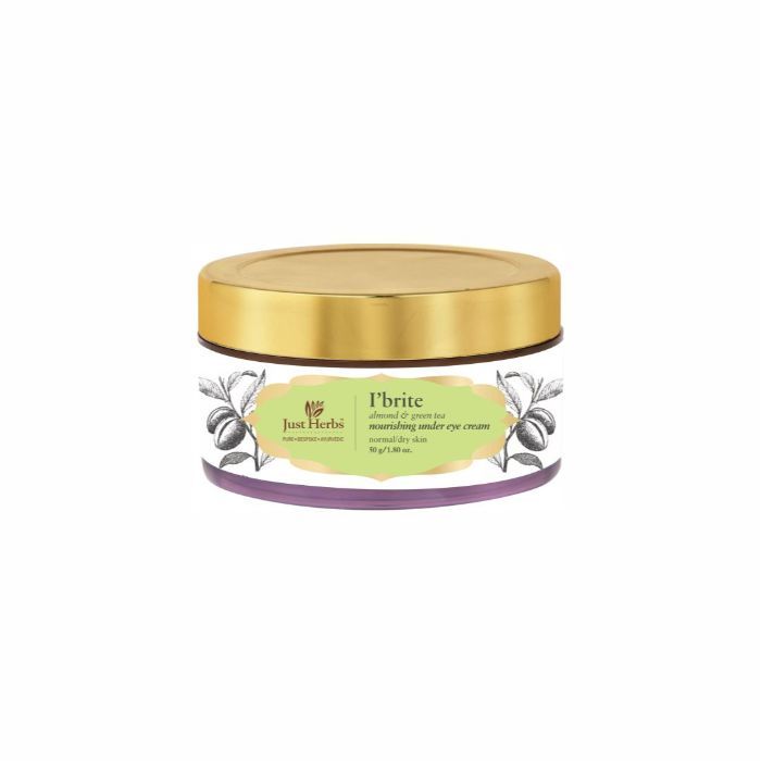 Buy Just Herbs I’Brite Almond-Green Tea Nourishing Under Eye Cream (50 g) - Purplle